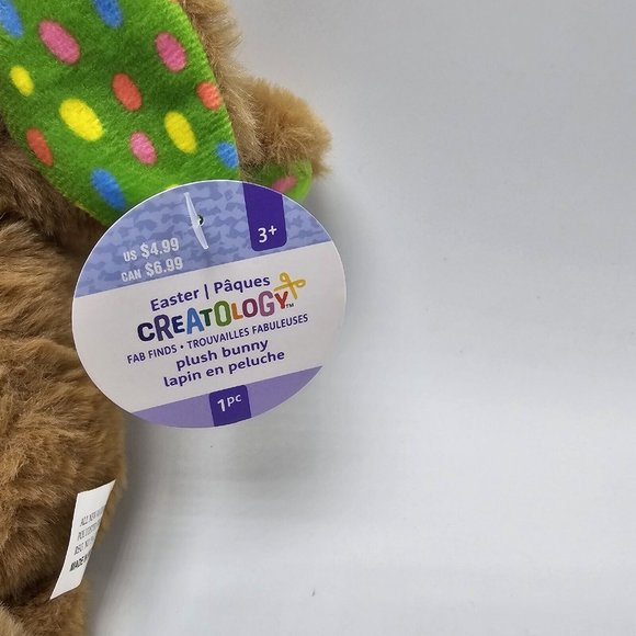 Creatology Easter Bunny Rabbit Brown Green Eggs 11" Sewn Eyes Michaels - Picture 2 of 6
